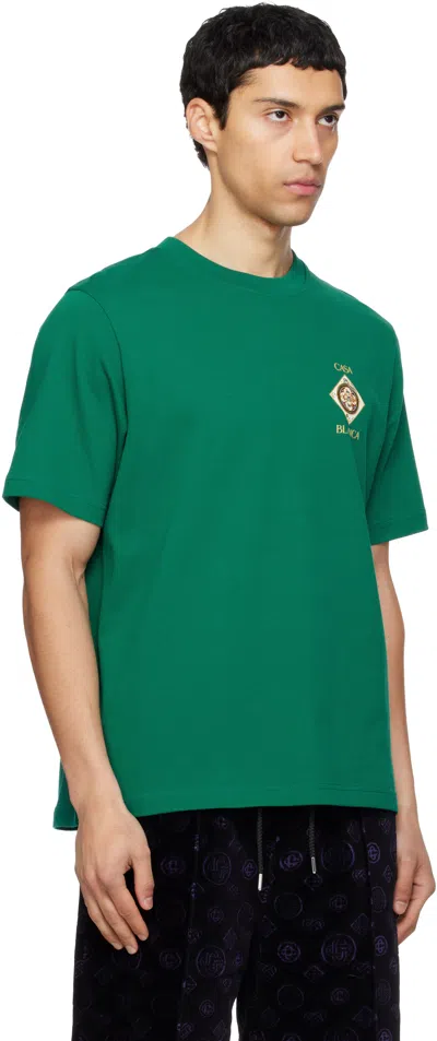 Casablanca Musique Ornate Ceiling Crewneck Short Sleeve Tshirt In Green