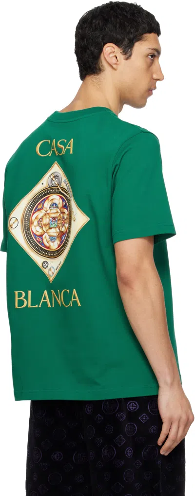 Casablanca Musique Ornate Ceiling Crewneck Short Sleeve Tshirt In Green