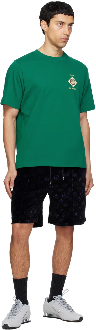Casablanca Musique Ornate Ceiling Crewneck Short Sleeve Tshirt In Green