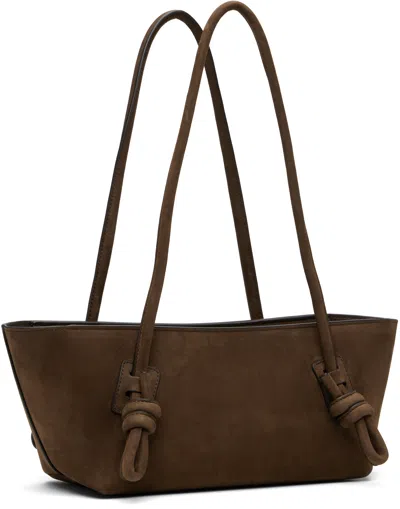 Hereu Medium Fleca Knotted Shoulder Bag In Brown