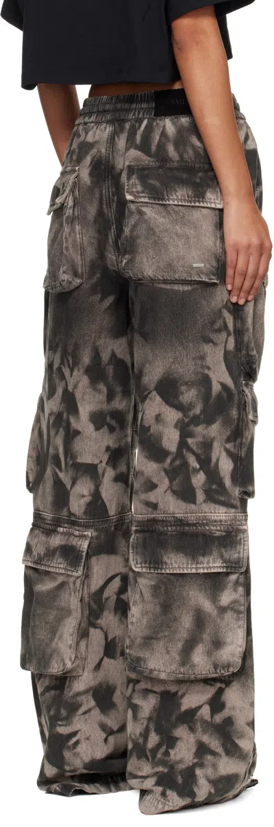 Amiri Gray Washed Cargo Jeans In Gray