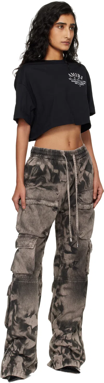 Amiri Gray Washed Cargo Jeans In Gray