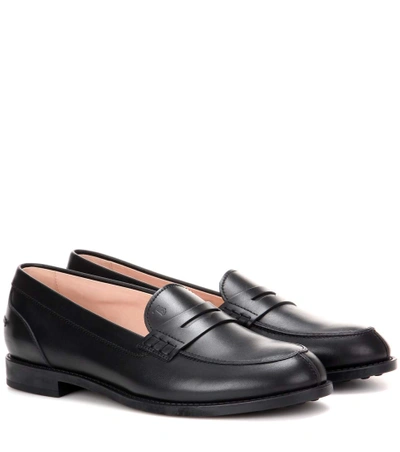 Tod's Gommino Leather City Loafers In Black