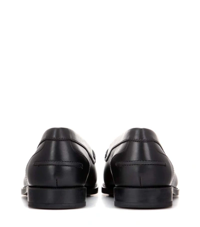 Shop Tod's Gommino Leather City Loafers In Black
