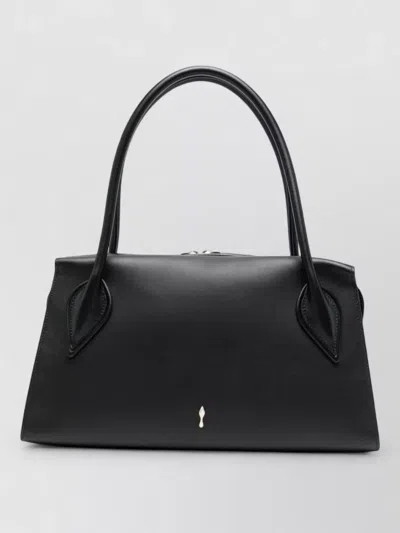 Christian Louboutin Venus Medium Shoulder Bag Structured Top Handles In Black