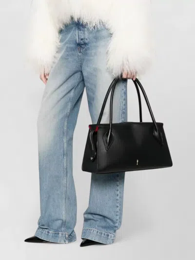 Christian Louboutin Venus Medium Shoulder Bag Structured Top Handles In Black