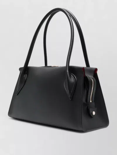 Christian Louboutin Venus Medium Shoulder Bag Structured Top Handles In Black