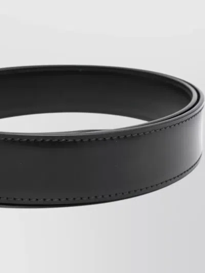 Church's Leather Belt Square Buckle Adjustable Fit In Black