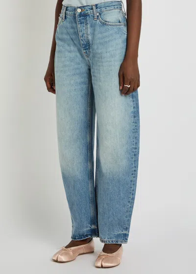 Anine Bing Five-pocket Denim Trousers Featuring Belt Loops In Blue