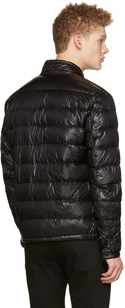 Shop Moncler Black Down Acorus Jacket