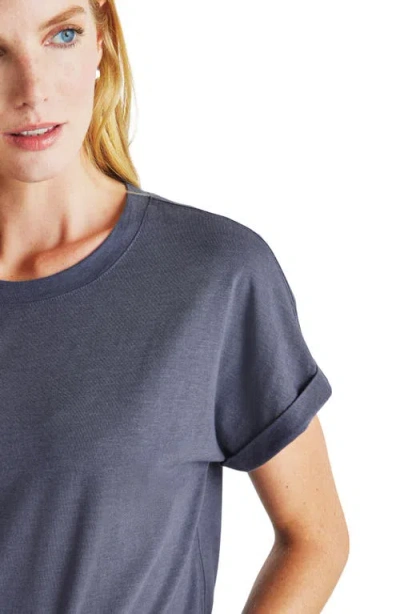 Splendid Skye Cuffed Tee In Blue