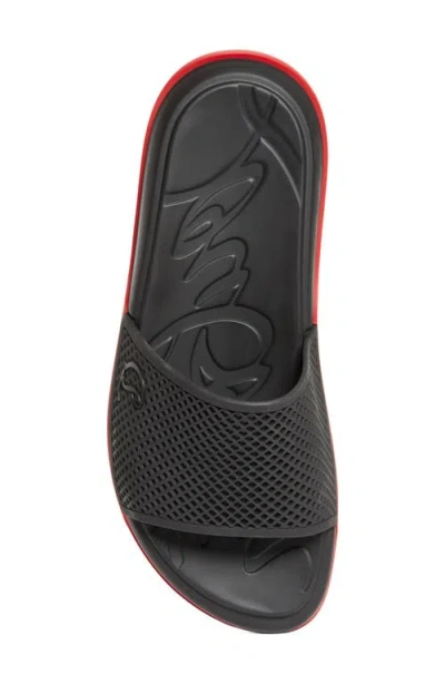 Christian Louboutin Louboutin Slides And Clogs Easy Breezy Men Rubber Black In Black