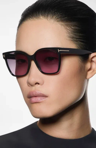 Tom Ford Iris 56mm Gradient Butterfly Sunglasses In Brown