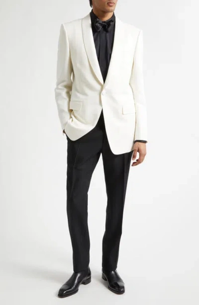 Tom Ford Wool & Silk Faille Dinner Jacket In White