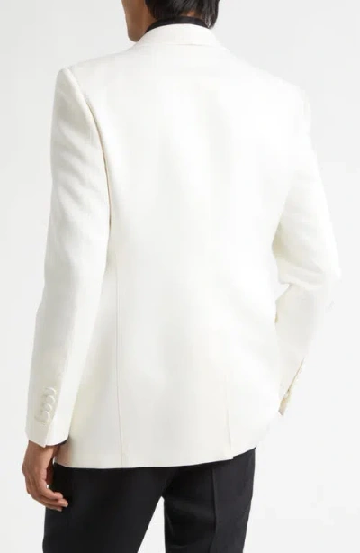 Tom Ford Wool & Silk Faille Dinner Jacket In White
