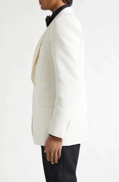 Tom Ford Wool & Silk Faille Dinner Jacket In White