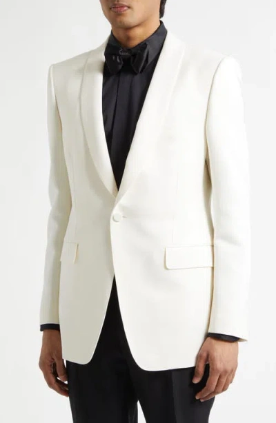 Tom Ford Wool & Silk Faille Dinner Jacket In White