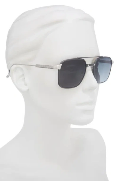 Cartier 54mm Rectangular Gradient Sunglasses In Metallic