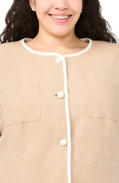 Cece Contrast Trim Jacket In Multi