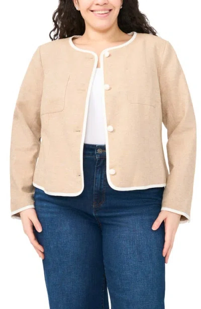 Cece Contrast Trim Jacket In Multi