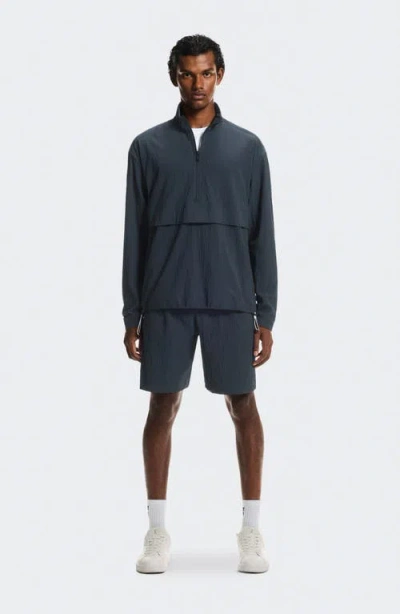 On Courtside Half Zip Pullover In Blue