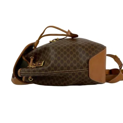 Pre-owned Celine Brown Leather Pvc Backpack ()