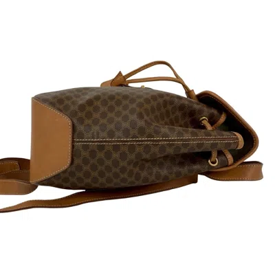 Pre-owned Celine Brown Leather Pvc Backpack ()