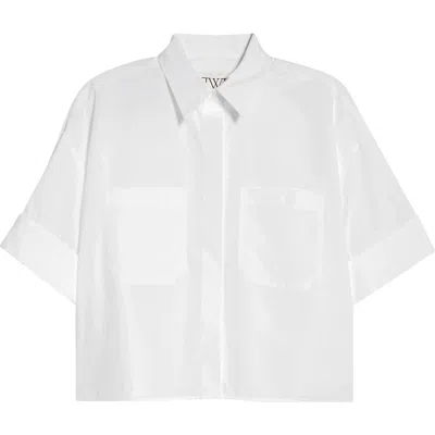 Twp My Newest Mistake Button-up Shirt In White