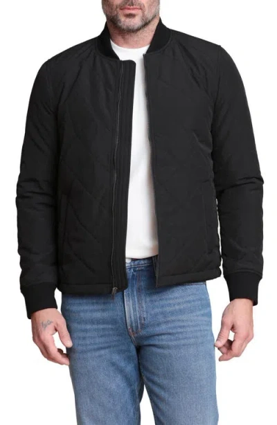 Bagatelle Quilted Bomber Jacket In Black