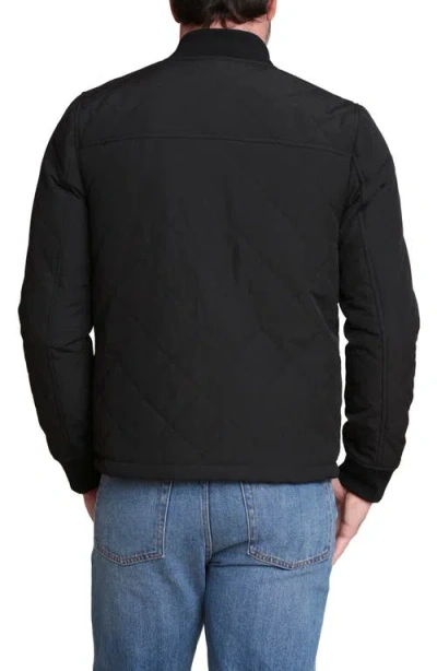 Bagatelle Quilted Bomber Jacket In Black