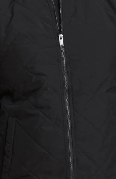 Bagatelle Quilted Bomber Jacket In Black