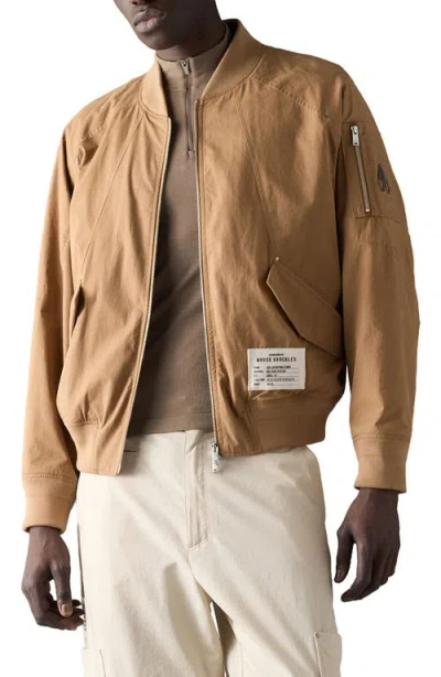 Moose Knuckles Skylark Bomber Jacket In Brown