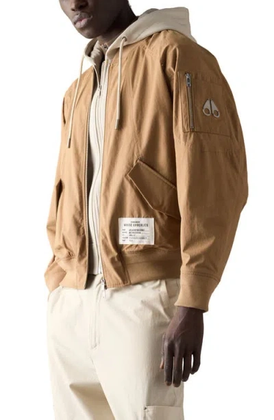 Moose Knuckles Skylark Bomber Jacket In Brown