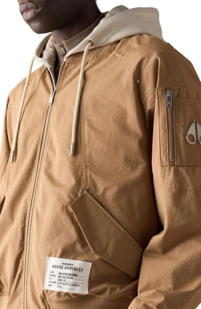 Moose Knuckles Skylark Bomber Jacket In Brown
