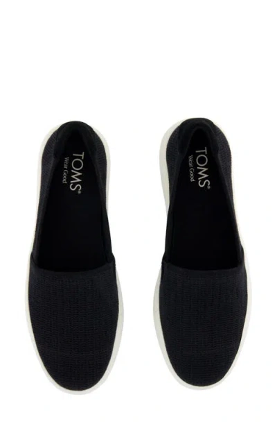 Toms Asher Platform Slip-on Sneaker In Black