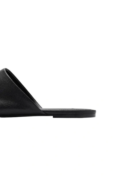 Mango Square Toe Mule In Black