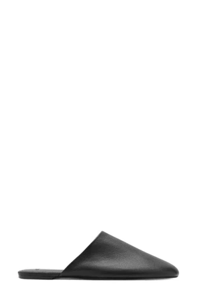 Mango Square Toe Mule In Black