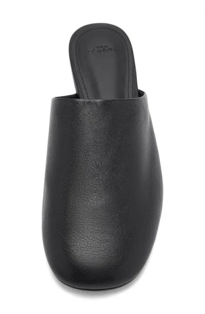 Mango Square Toe Mule In Black