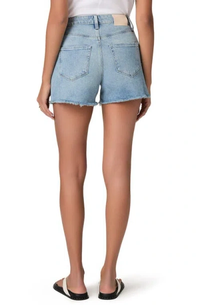 Paige Noella Distressed Denim Shorts In Hellblauer Denim
