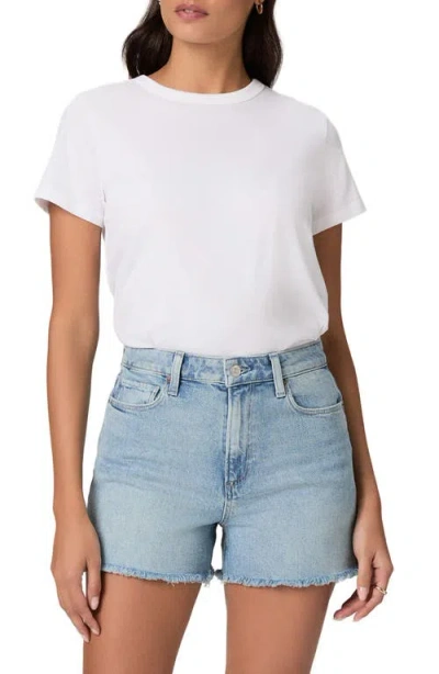 Paige Noella Distressed Denim Shorts In Hellblauer Denim