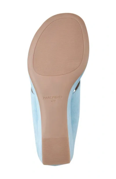 Marc Fisher Ltd Udena Wedge Flip Flop In Blue
