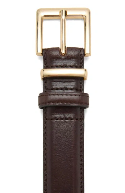 Mango Leather Belt In Brown