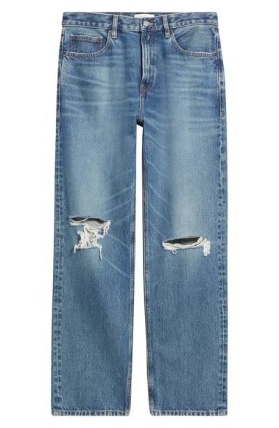 Frame Relaxed Fit Pre Ripped Jeans In Coolton In Blue | ModeSens