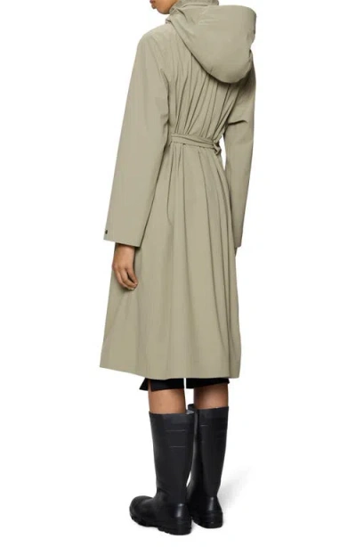 Rains Suva Waterproof Hard Shell Rain Coat With Removable Hood In Green