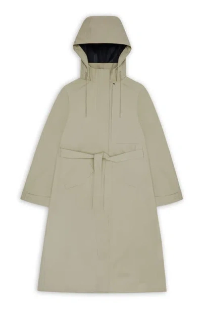Rains Suva Waterproof Hard Shell Rain Coat With Removable Hood In Green