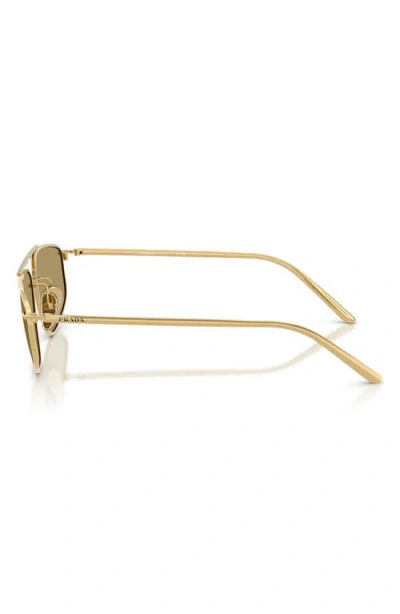 Prada Womens Gold Pr C51s Pillow-frame Metal Sunglasses In Green