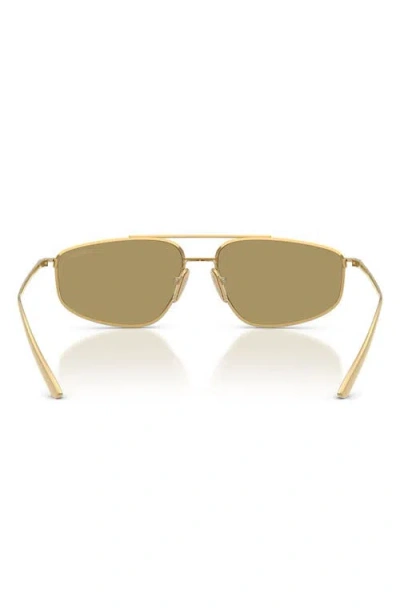 Prada Womens Gold Pr C51s Pillow-frame Metal Sunglasses In Green