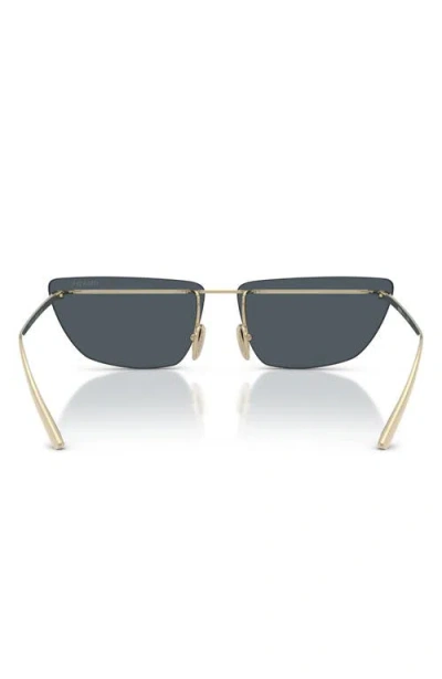 Prada 0pr C52s Angular Metal Frame Sunglasses In Gray