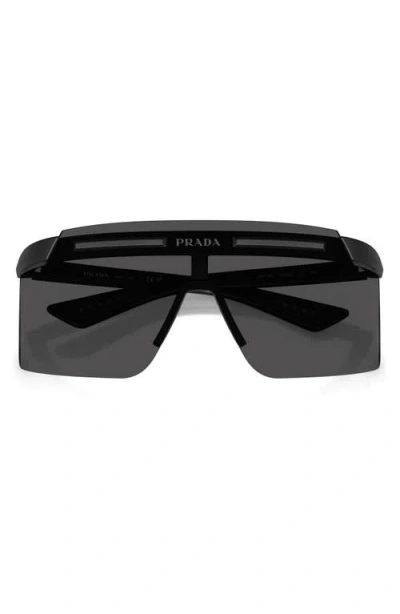 Prada Linea Rossa 140mm Rectangular Shield Sunglasses In Green