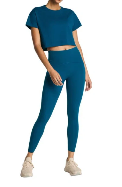 Spanx Cropped Tee In Blue